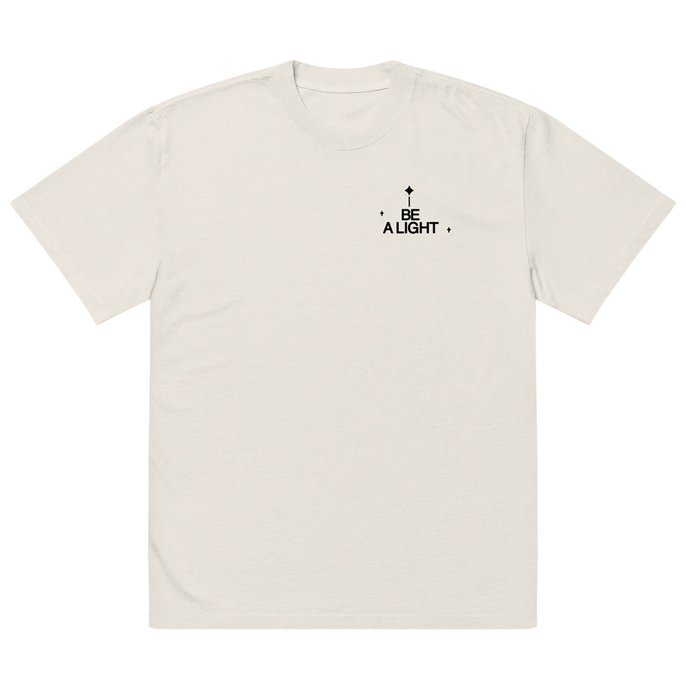 Thumbnail: Be a Light Message Faded Oversized Tee