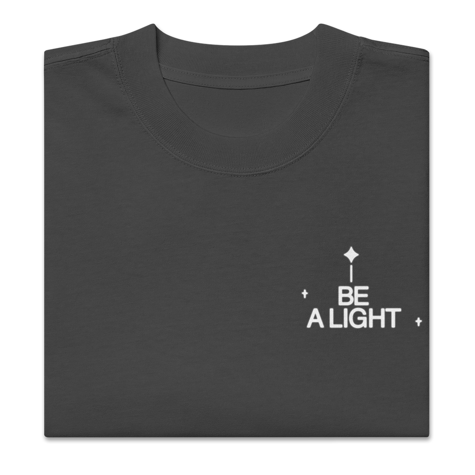 Thumbnail: Be a Light Message Faded Oversized Tee