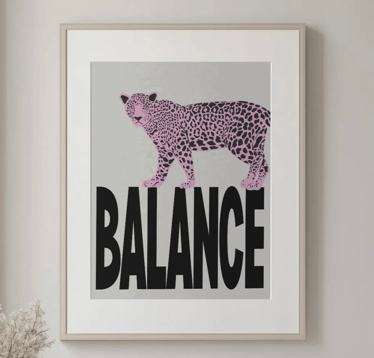 Balance — Leopard Graphic Art Print 