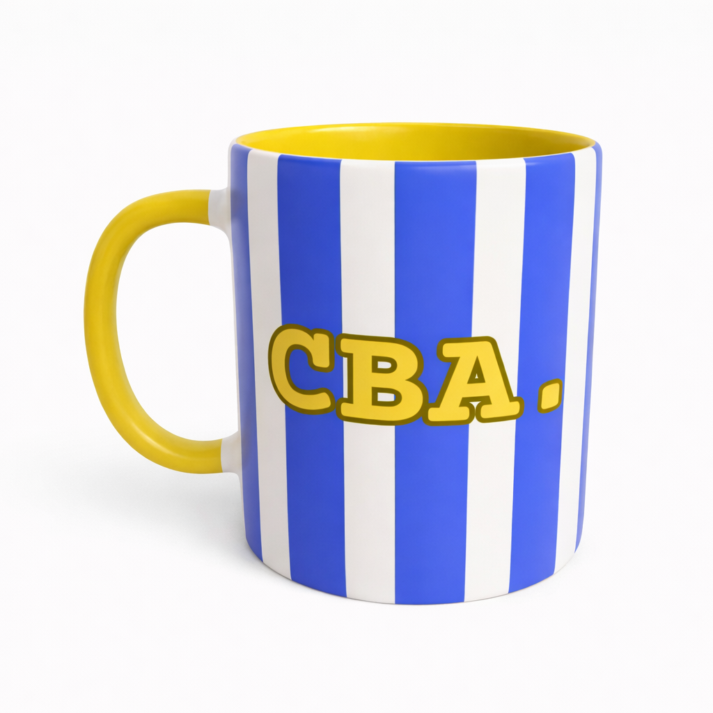 CBA Mug in Blue & Yellow
