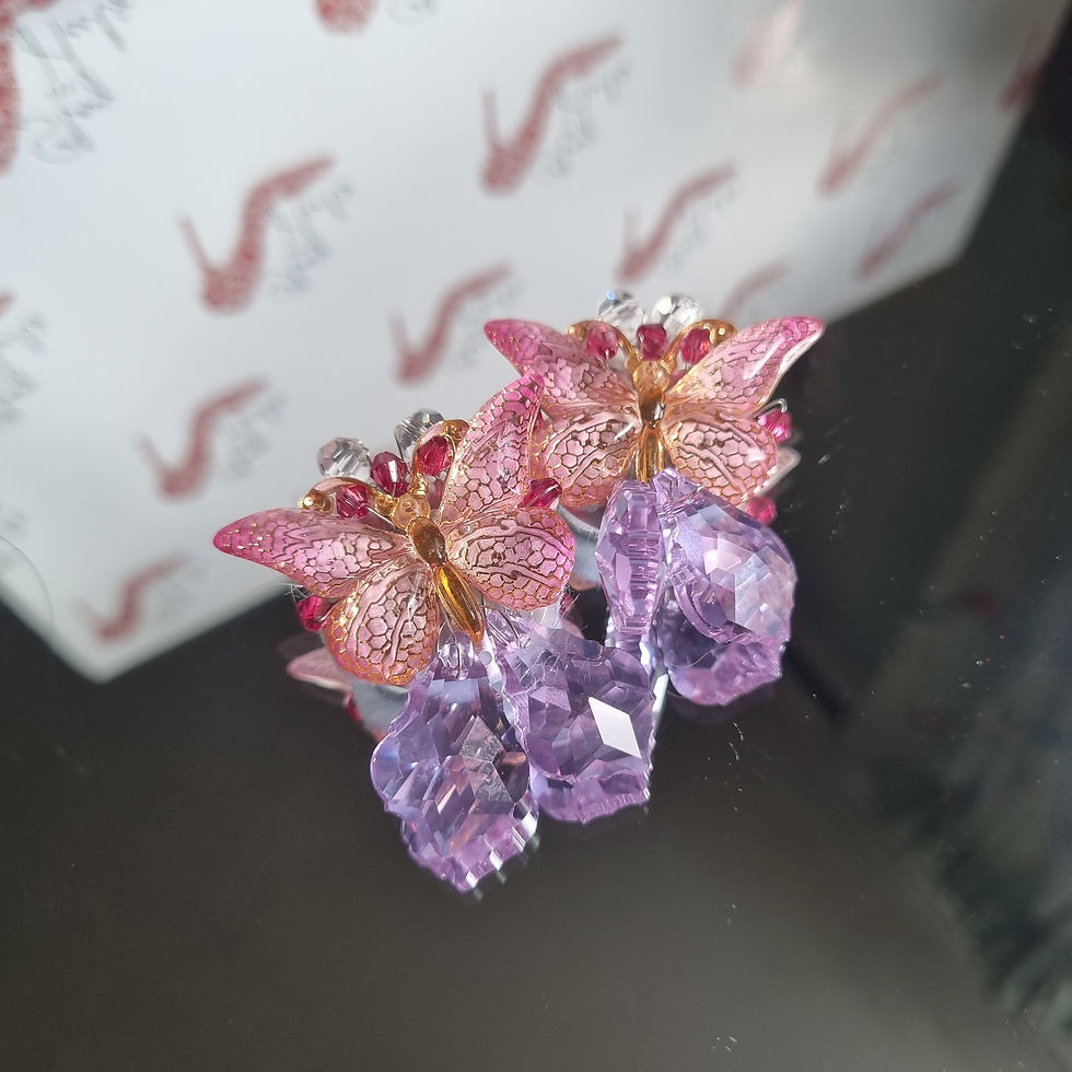 Thumbnail: Pink butterfly shoe clips