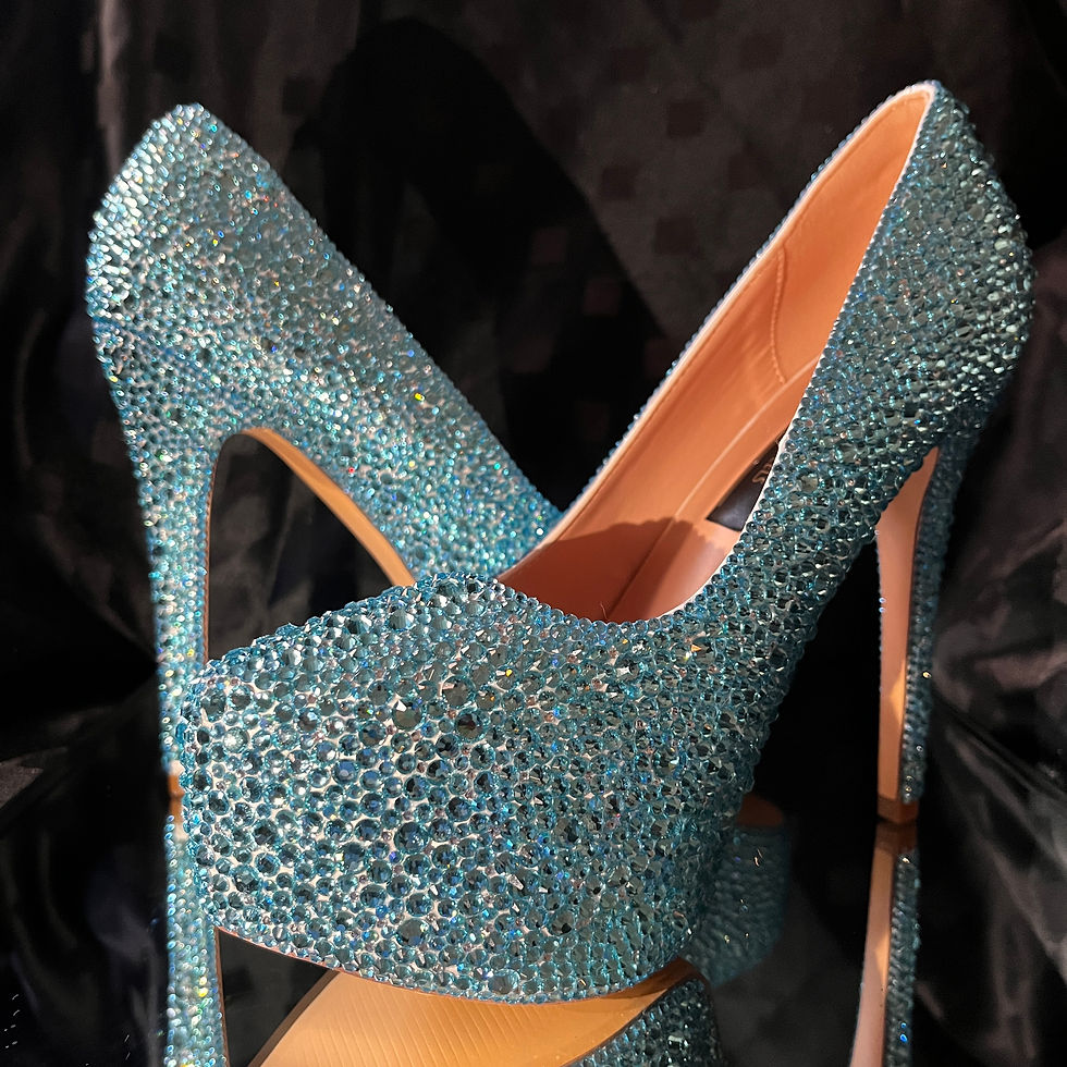 Thumbnail: "Ice Queen" crystallised blue high heels