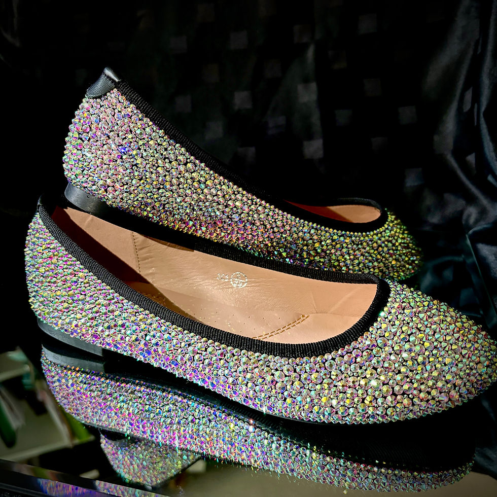 Thumbnail: Burlesque crystallised flat shoes