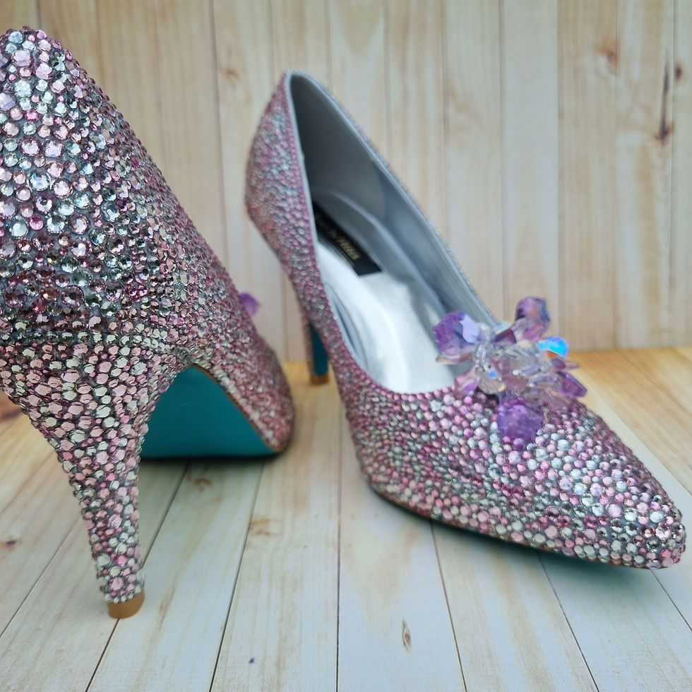 Thumbnail: "Aurora" pink rhinestone shoes