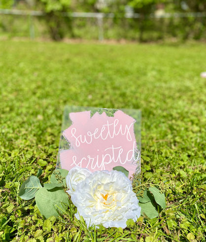 Acrylic wedding sign
