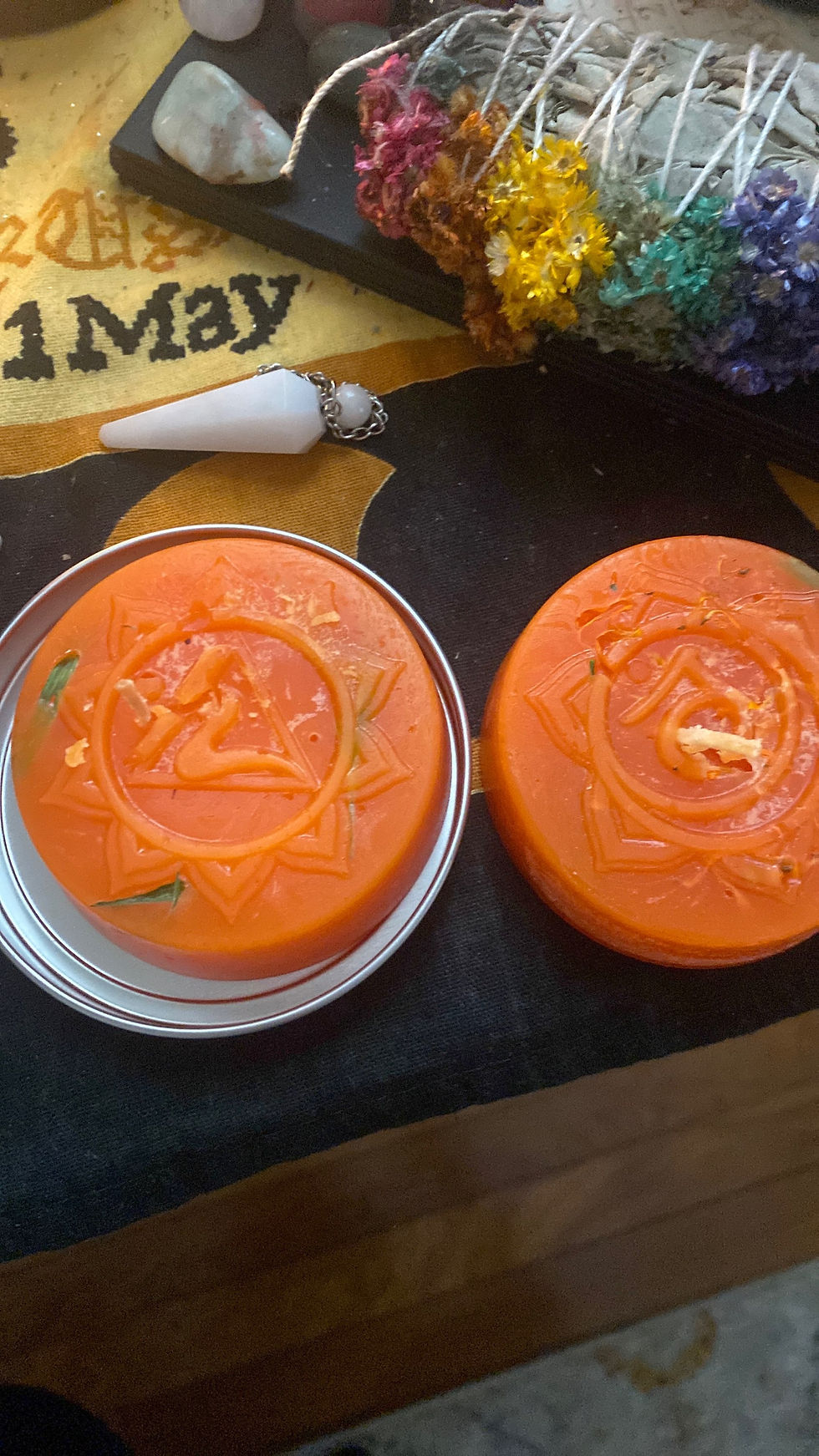 Thumbnail: Realationship Communication heart chakra candles (set of 3)