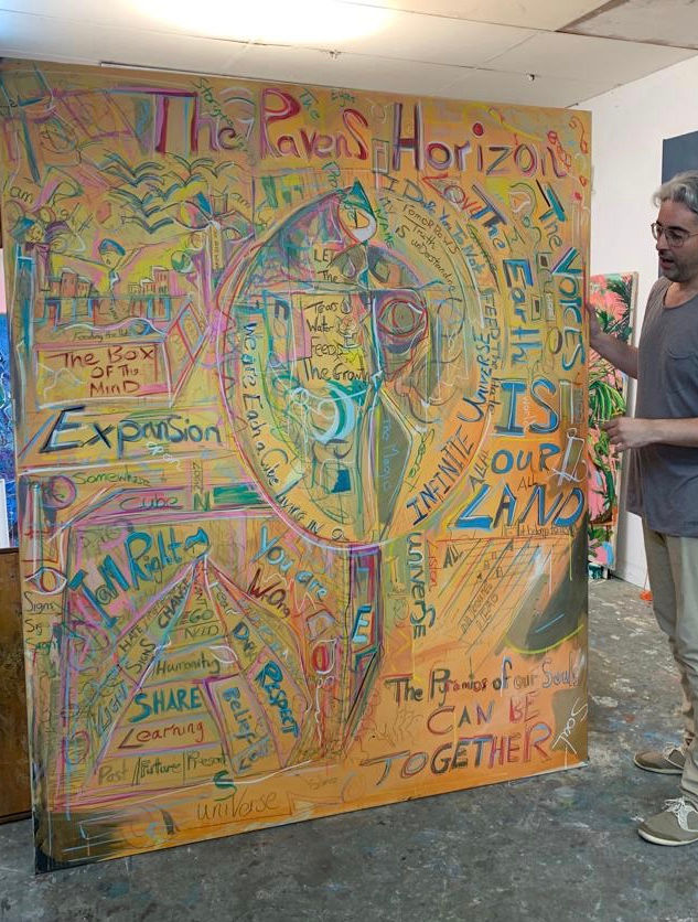 Thumbnail: Raven's Horizon Original Art Piece Canvas by British Artist Robert Paul from Cambridge