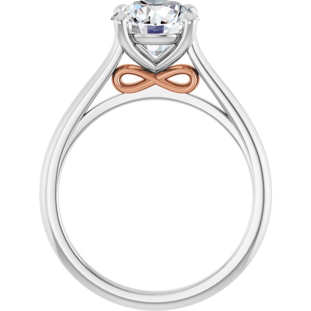 Engagement ring with hidden heart