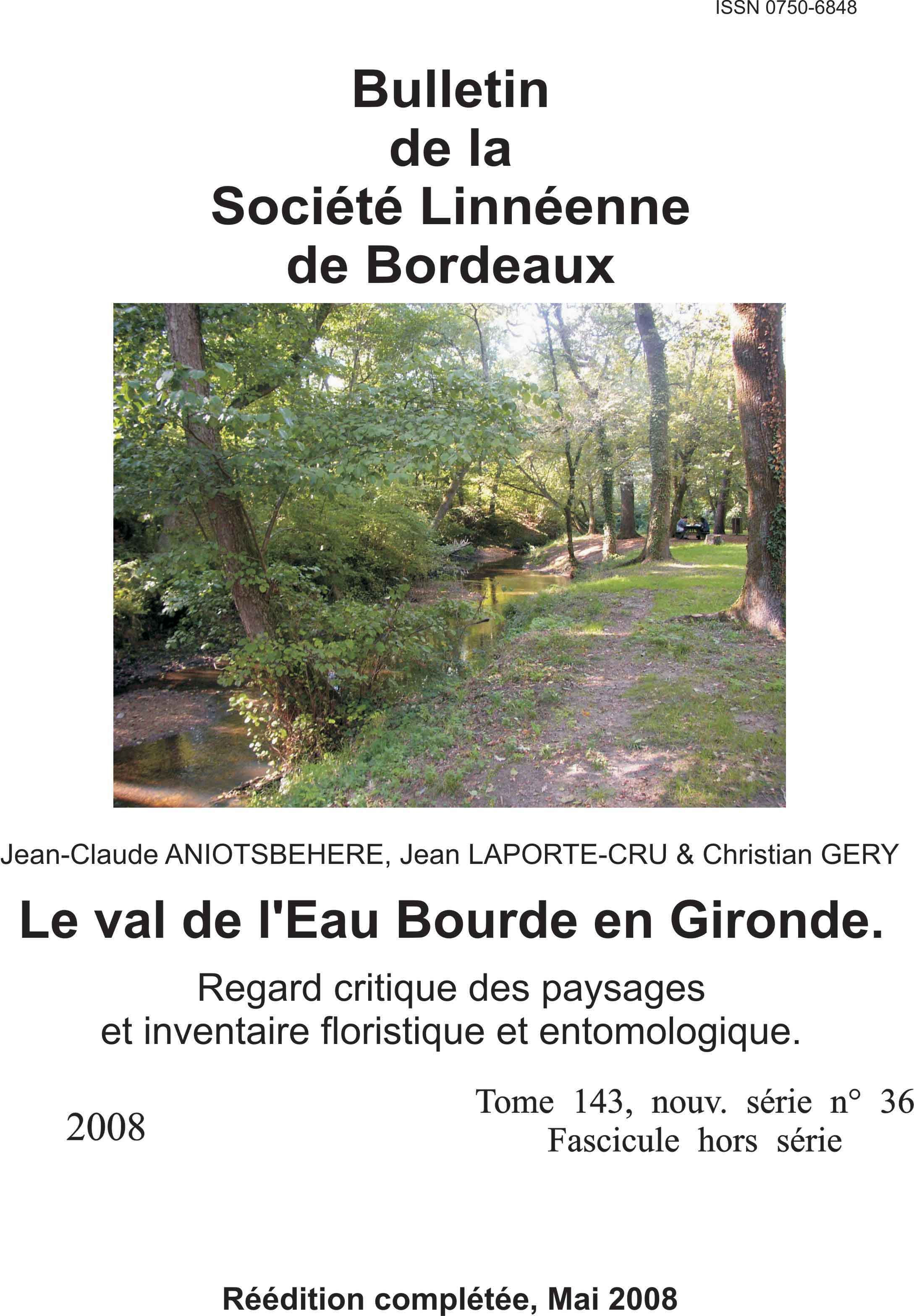 Le val de l'Eau Bourde en Gironde. Regard critique des paysages et inventaires