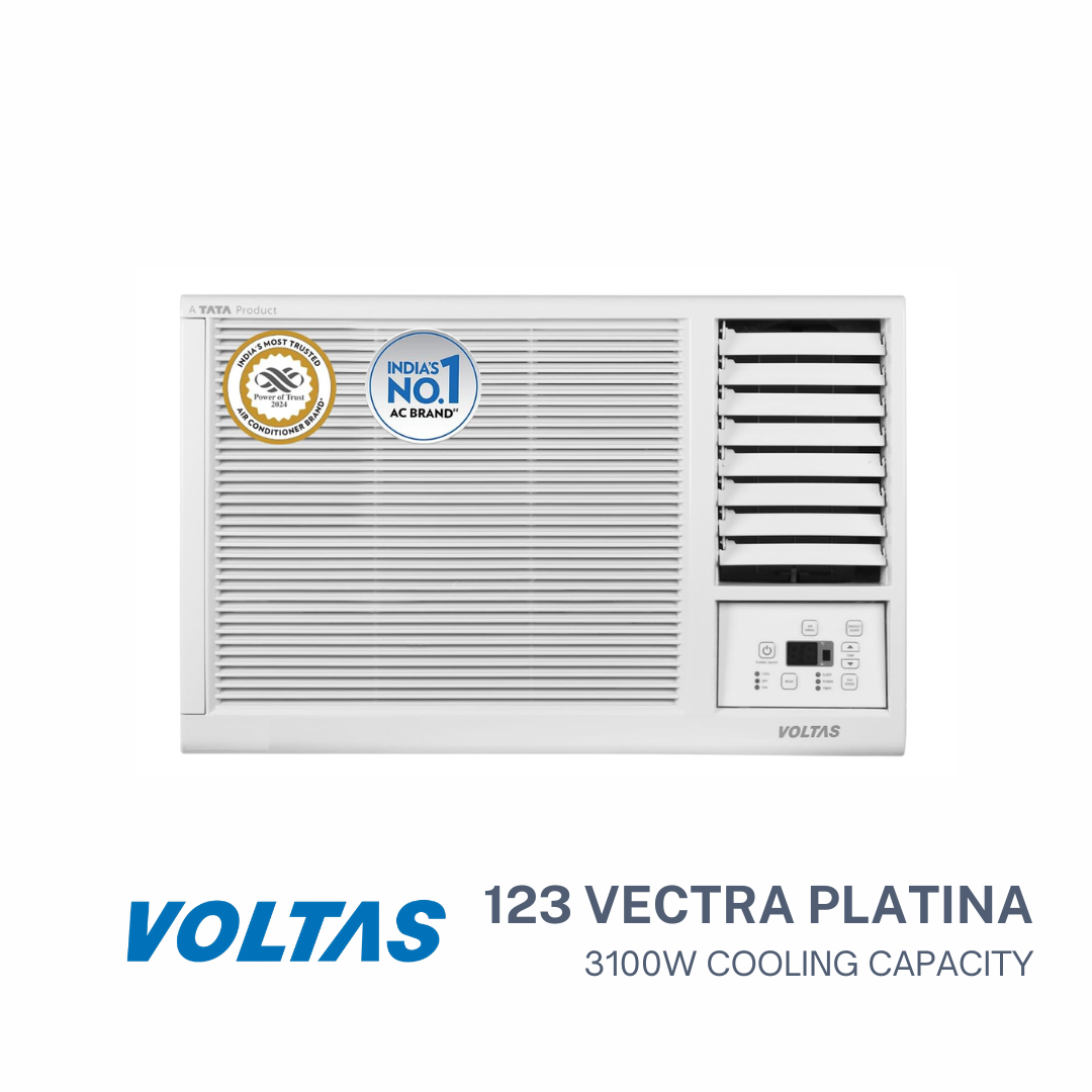 Voltas 2025 123 Vectra Platina 1 Ton 3 Star Window Air Conditioner