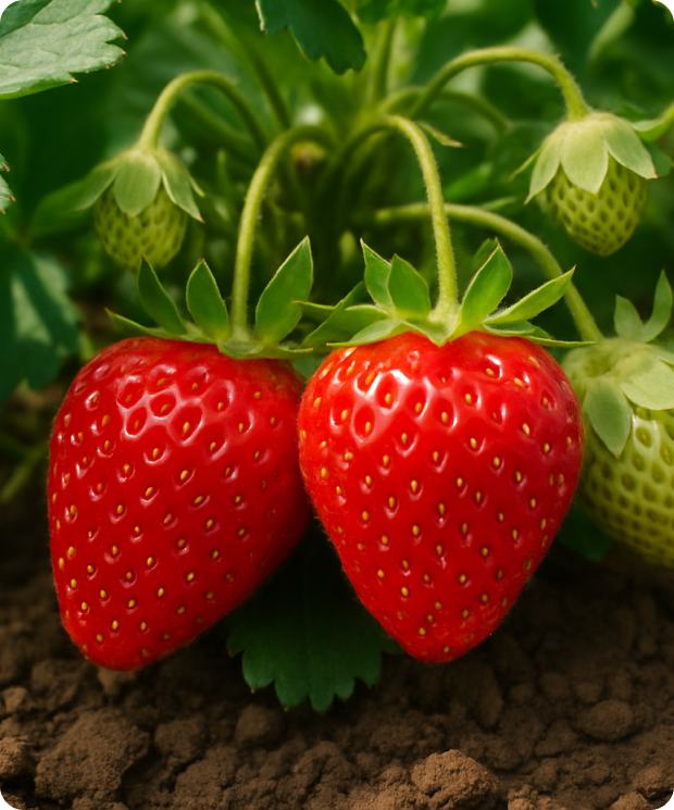 Fraises Orléa produites en serre durable