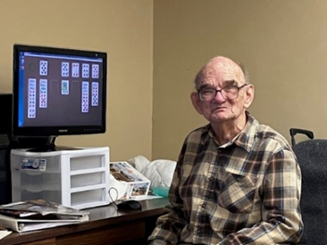 Skip has an office in the Hudson Center and loves to joke around with staff, clients and visitors.