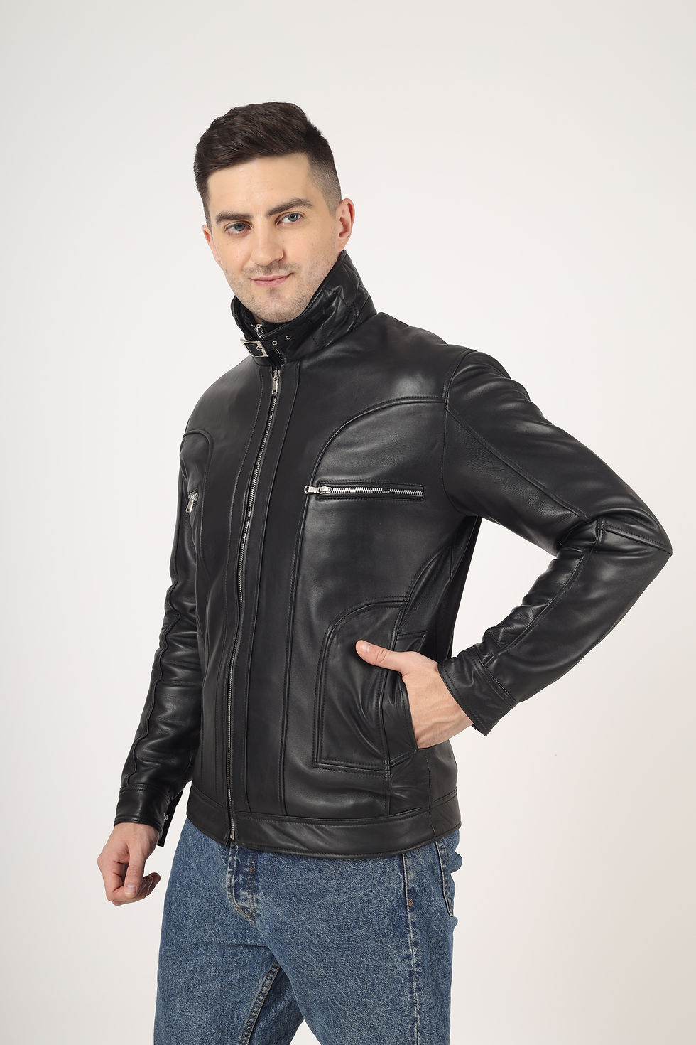 Thumbnail: Charmshilp :- Cleveland Bomber Leather Jacket
