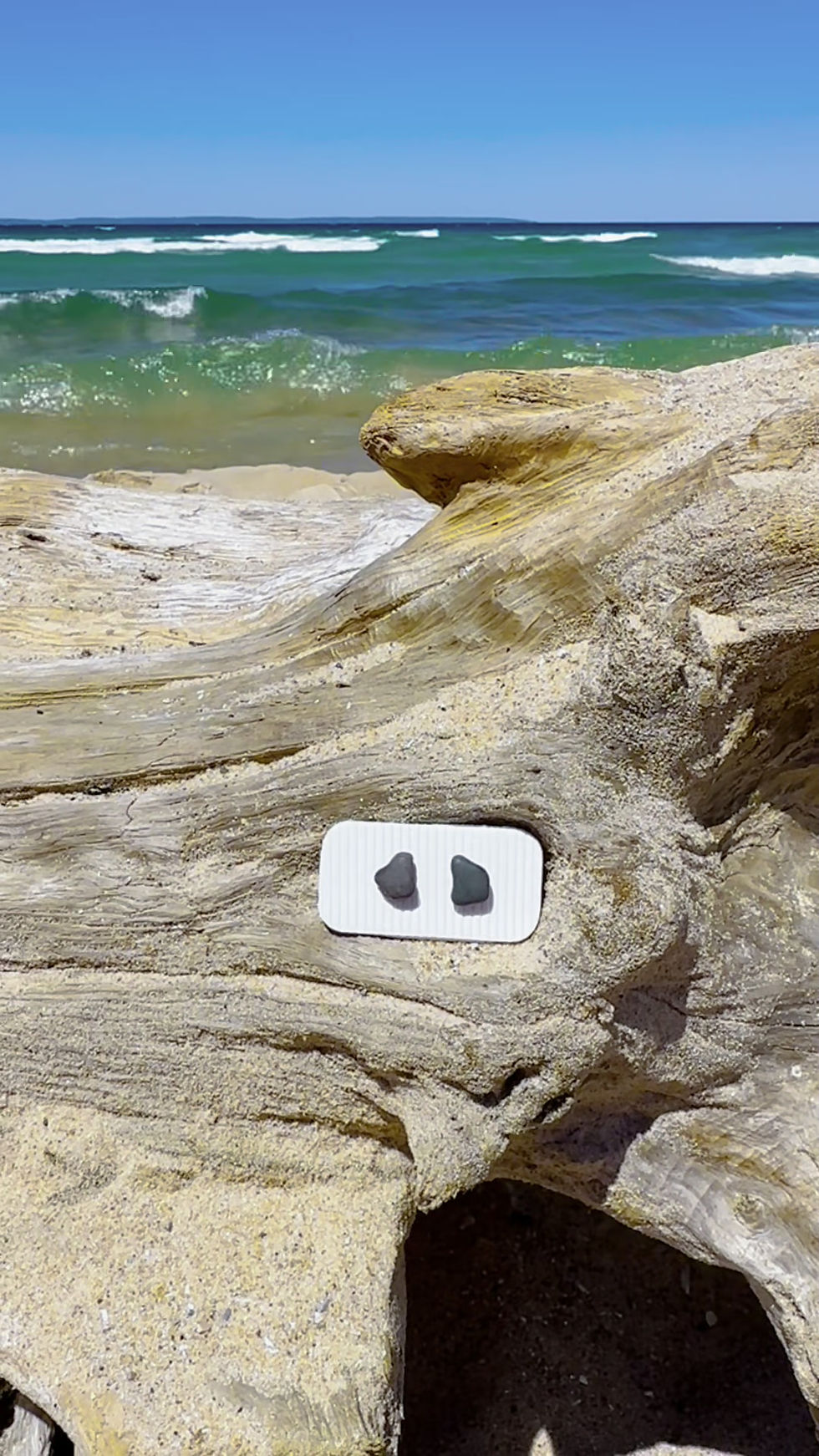 Thumbnail: Black Pearl Asymmetric Basalt Studs