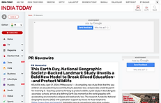This Earth Day, National Geographic Society-Backed Landmark Study Unveils a Bold New Model to Break Siloed Education--and Protect Wildlife