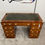 Thumbnail: Leather Top Burr Yew Wood Campaign Style Pedestal Desk 