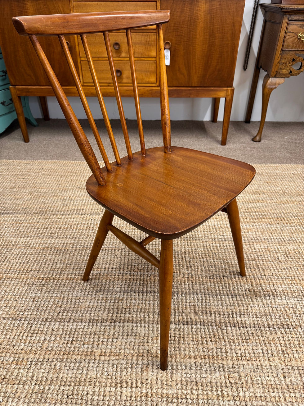 Thumbnail: Vintage Honey Elm Ercol Dining Table & Chairs