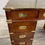 Thumbnail: Honey Yew Wood & Brassware Leather Top Pedestal Desk