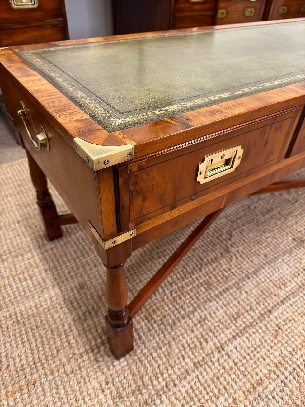Thumbnail: Vintage Yew Campaign Style Coffee Table 