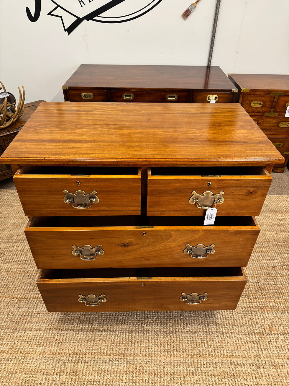 Thumbnail: Edwardian Golden Satin Chest of Drawers 