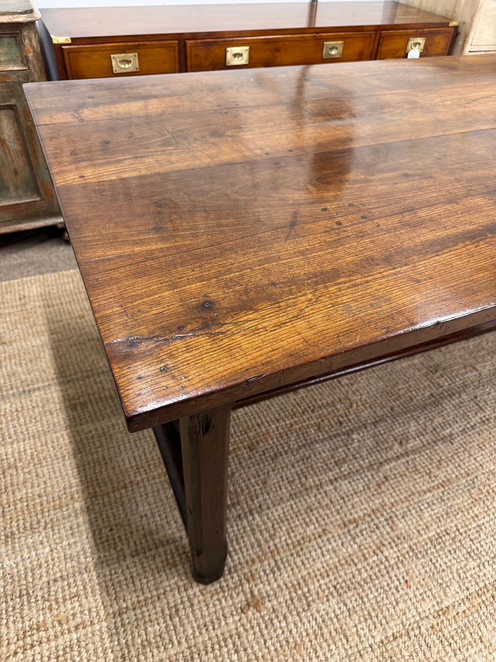Thumbnail: 19c Fruitwood Farmhouse Dining Table 