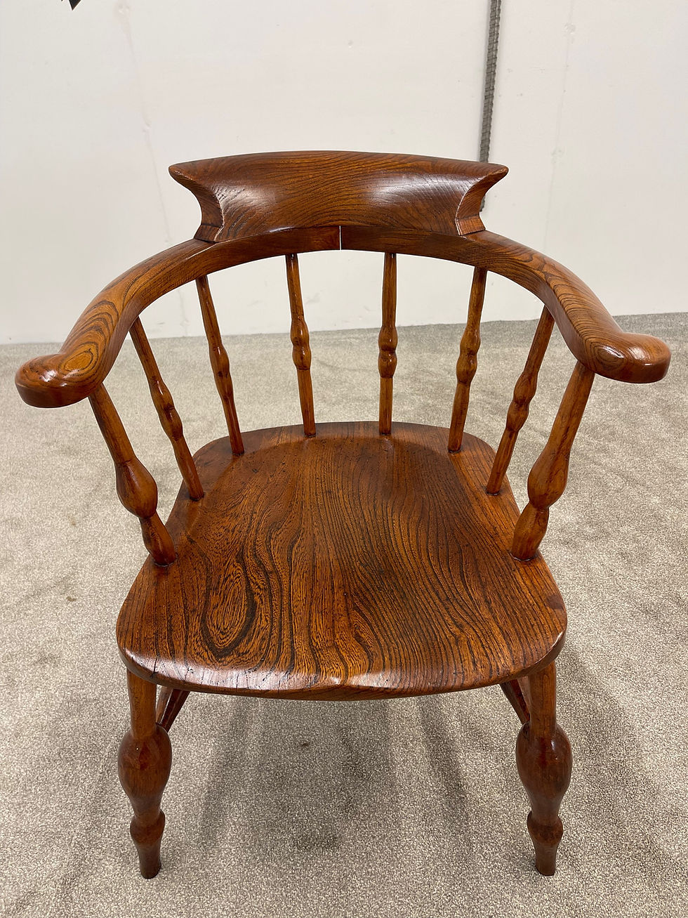 Thumbnail: Pair of Golden Elm Captains Chairs