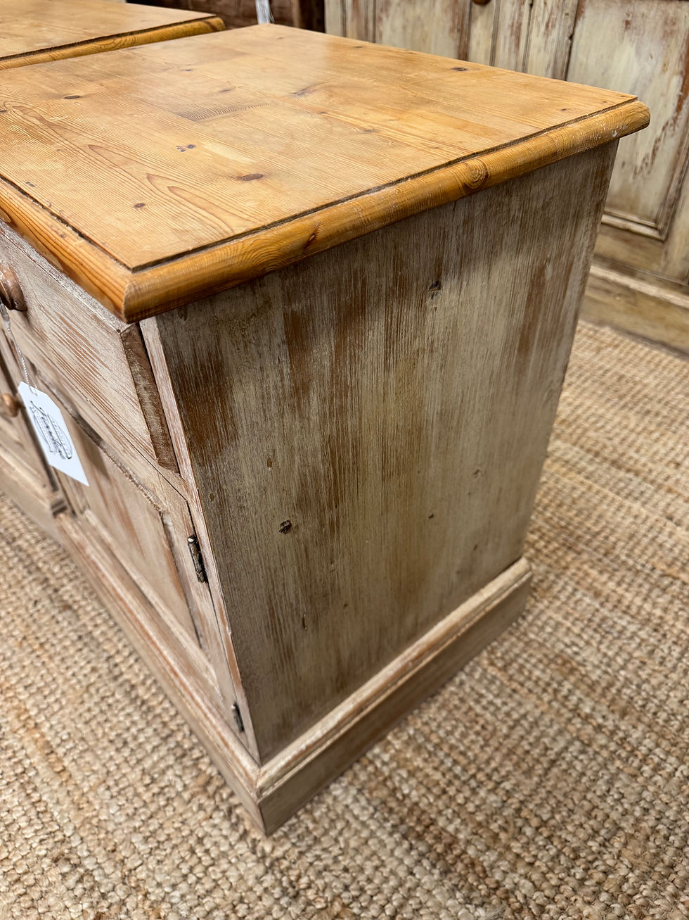 Thumbnail: Pair of Vintage Painted Pine Bedside Cabinets 