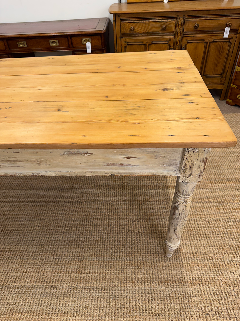 Thumbnail: Edwardian Painted Pine Farmhouse Table