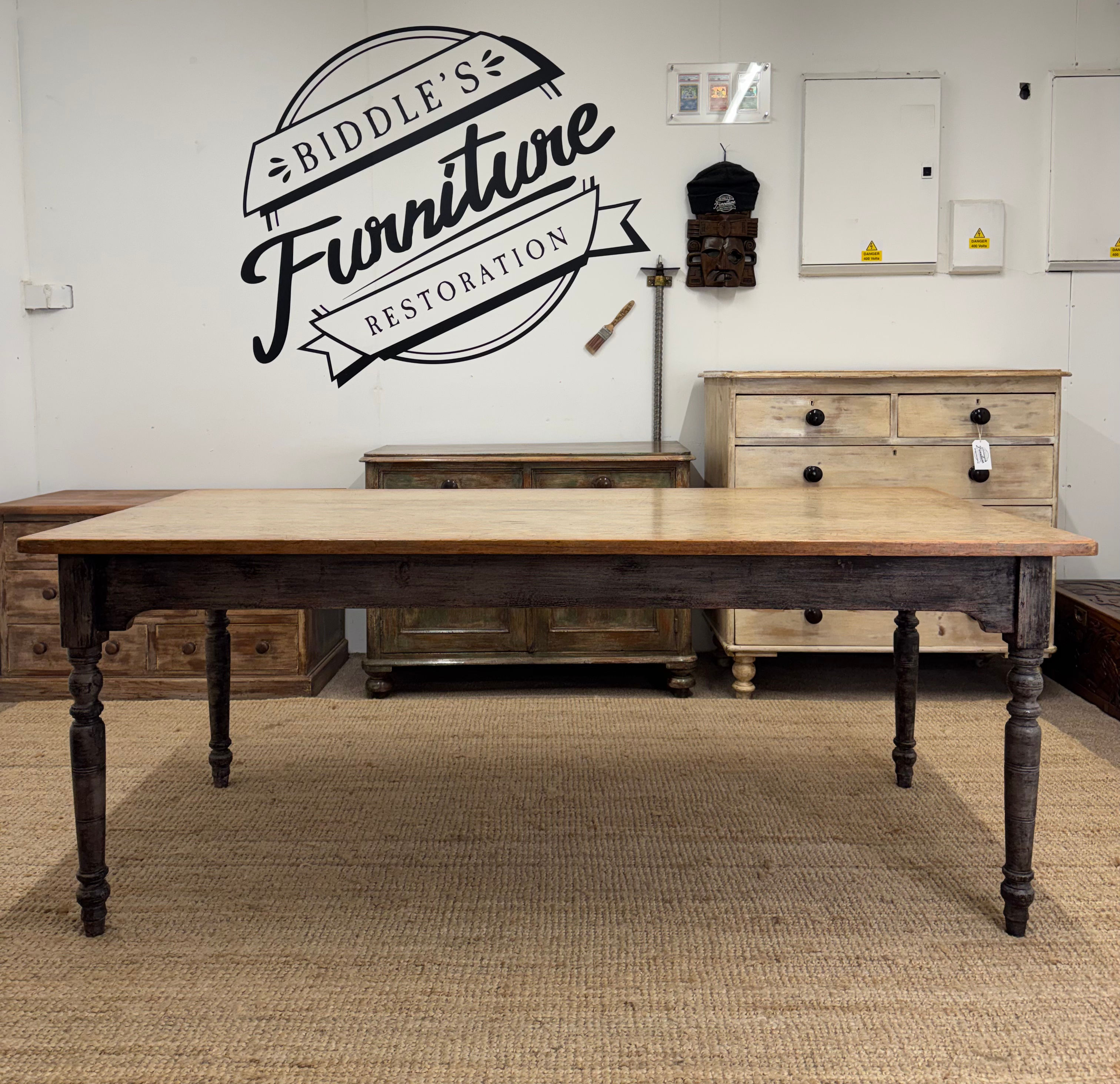 Victorian Pitch Pine Farmhouse Dining Table