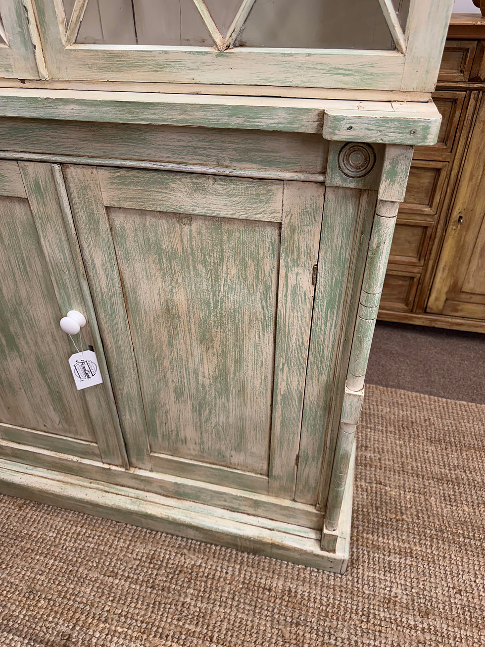 Thumbnail: 19c Painted Pine Kitchen Cabinet 