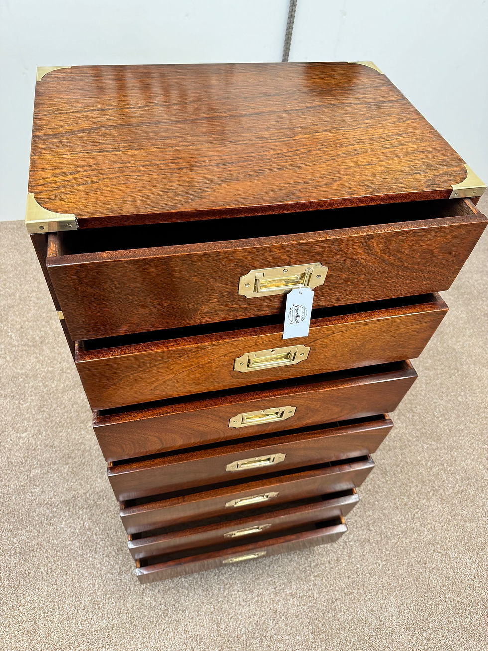 Thumbnail: Brassbound Flamed Mahogany Campaign Style Chest
