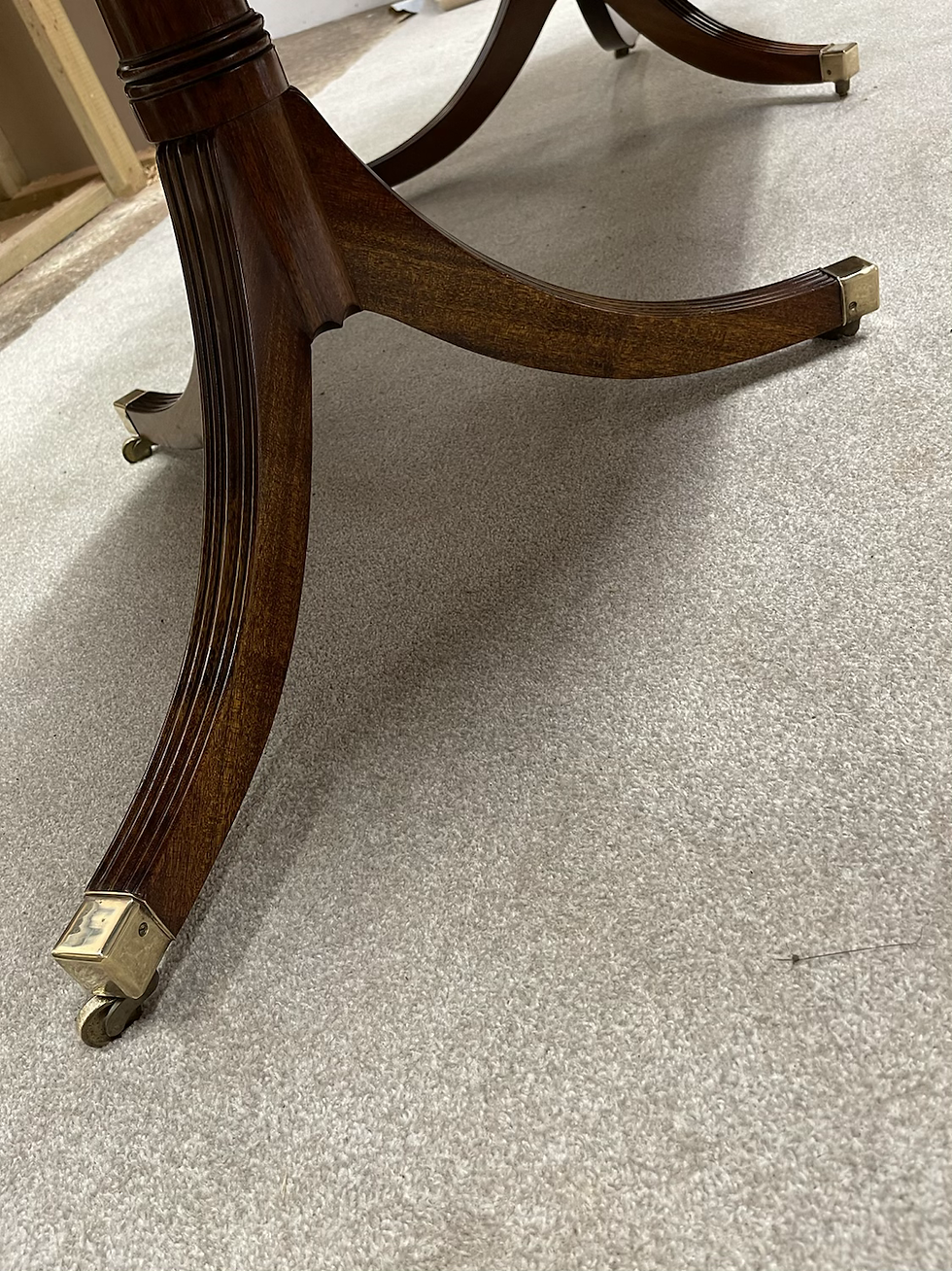 Thumbnail: Twin Pedestal Inlaid Mahogany Dining Table