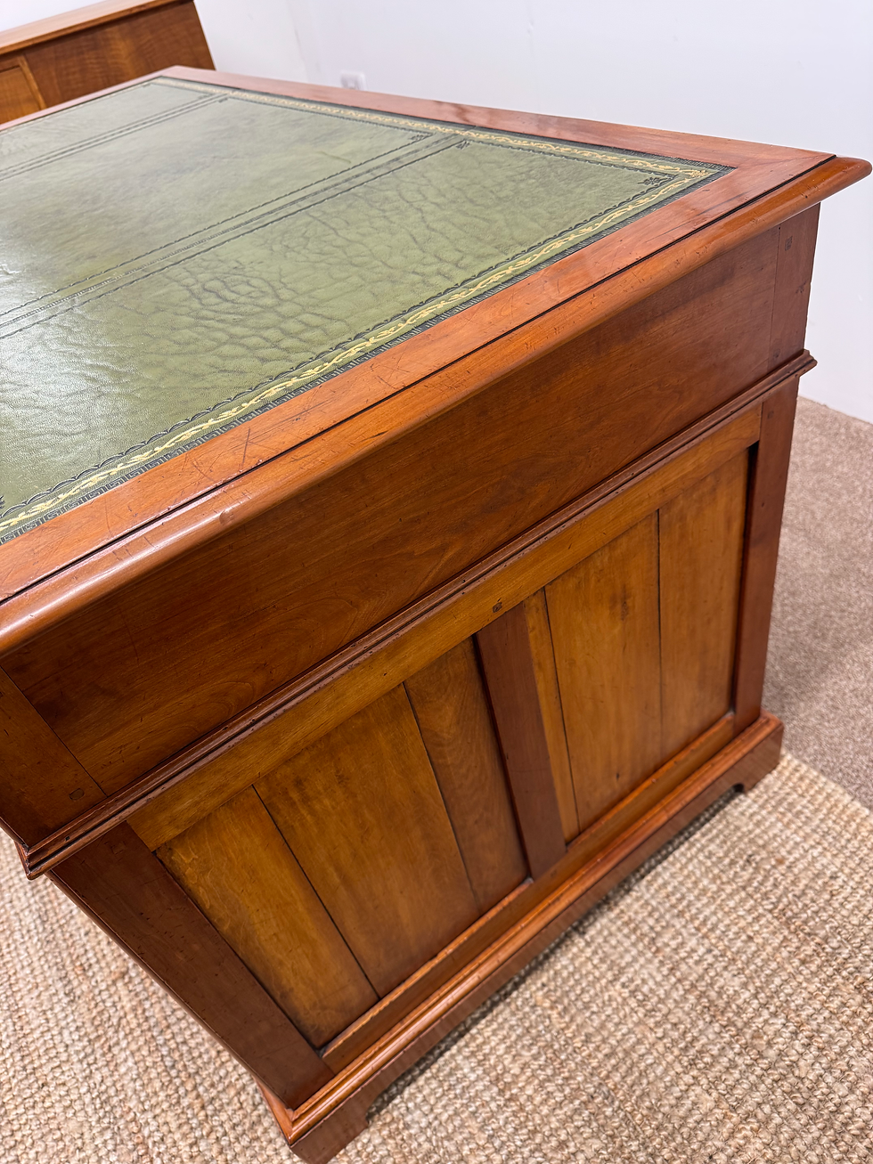 Thumbnail: Vintage Cherry Wood Pedestal Desk