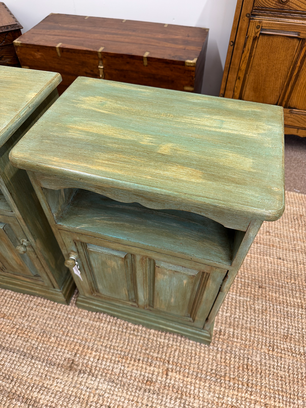 Thumbnail: Pair of Vintage Hand Painted Bedside Cabinets 