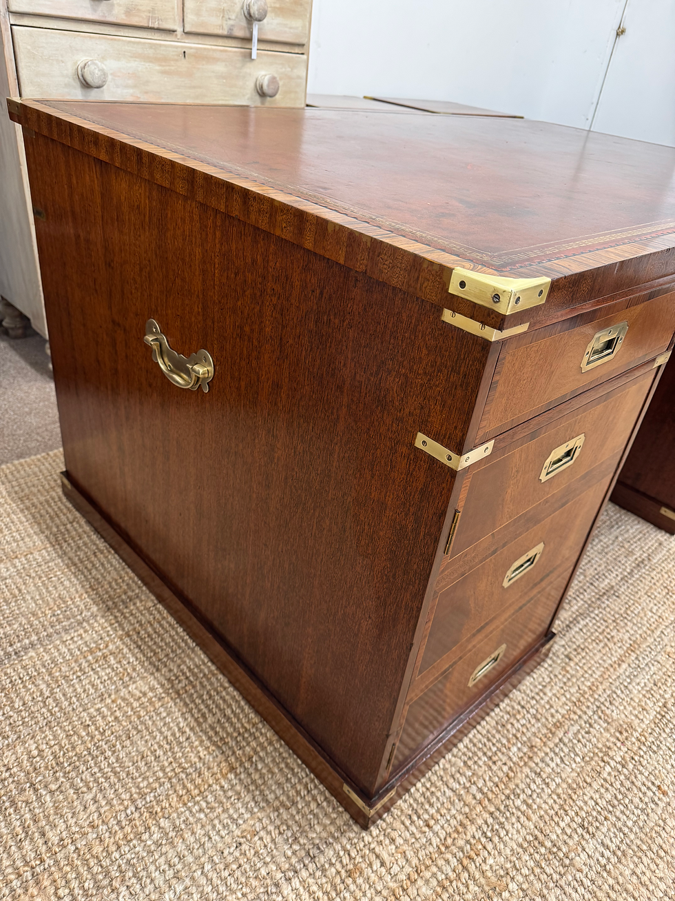 Thumbnail: Mahogany Campaign Style Partners Desk 