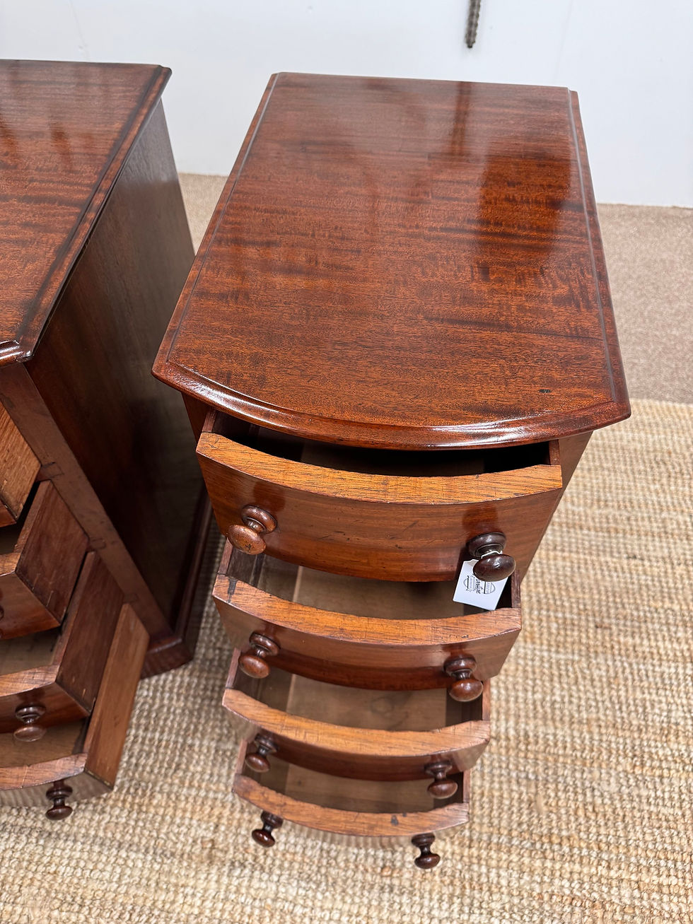 Thumbnail: Pair of Victorian Mahogany Bedside Chests