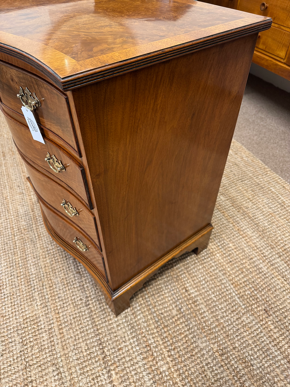 Thumbnail: Vintage Burr Walnut Serpentine Chest
