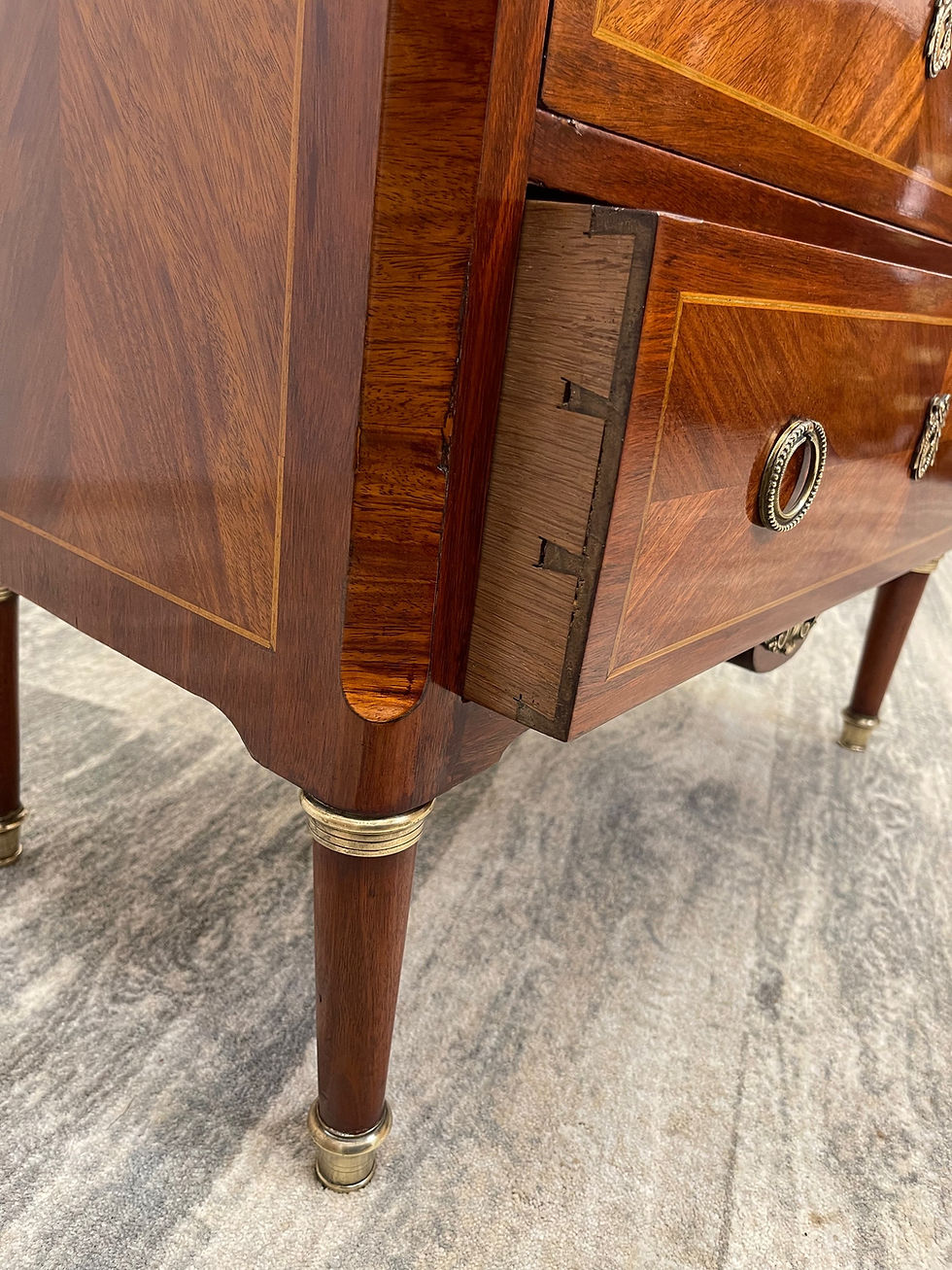 Thumbnail: French Louis XVI Style Marble Top Chest of Drawers 