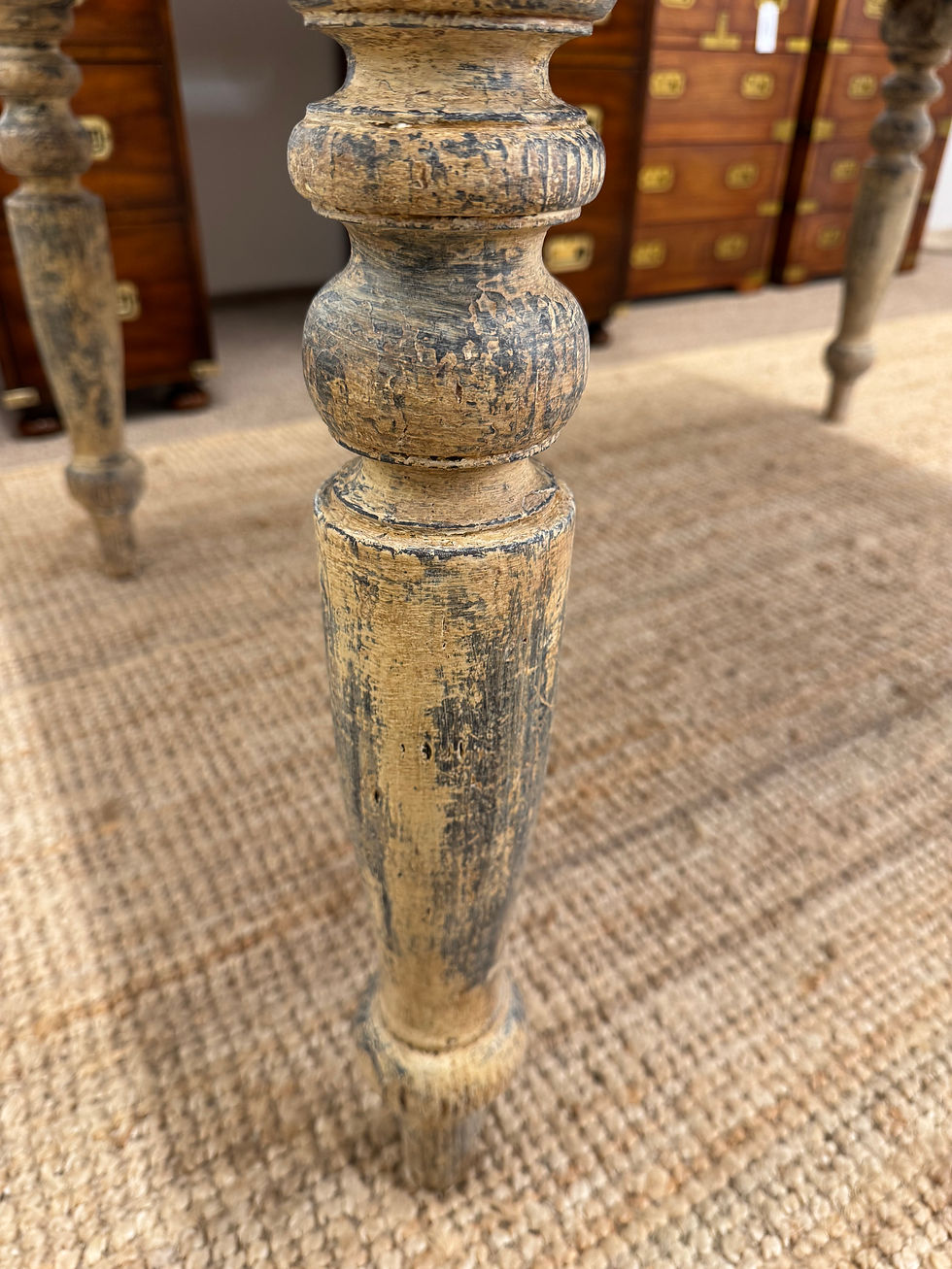 Thumbnail: Victorian Painted Pine Farmhouse Table 