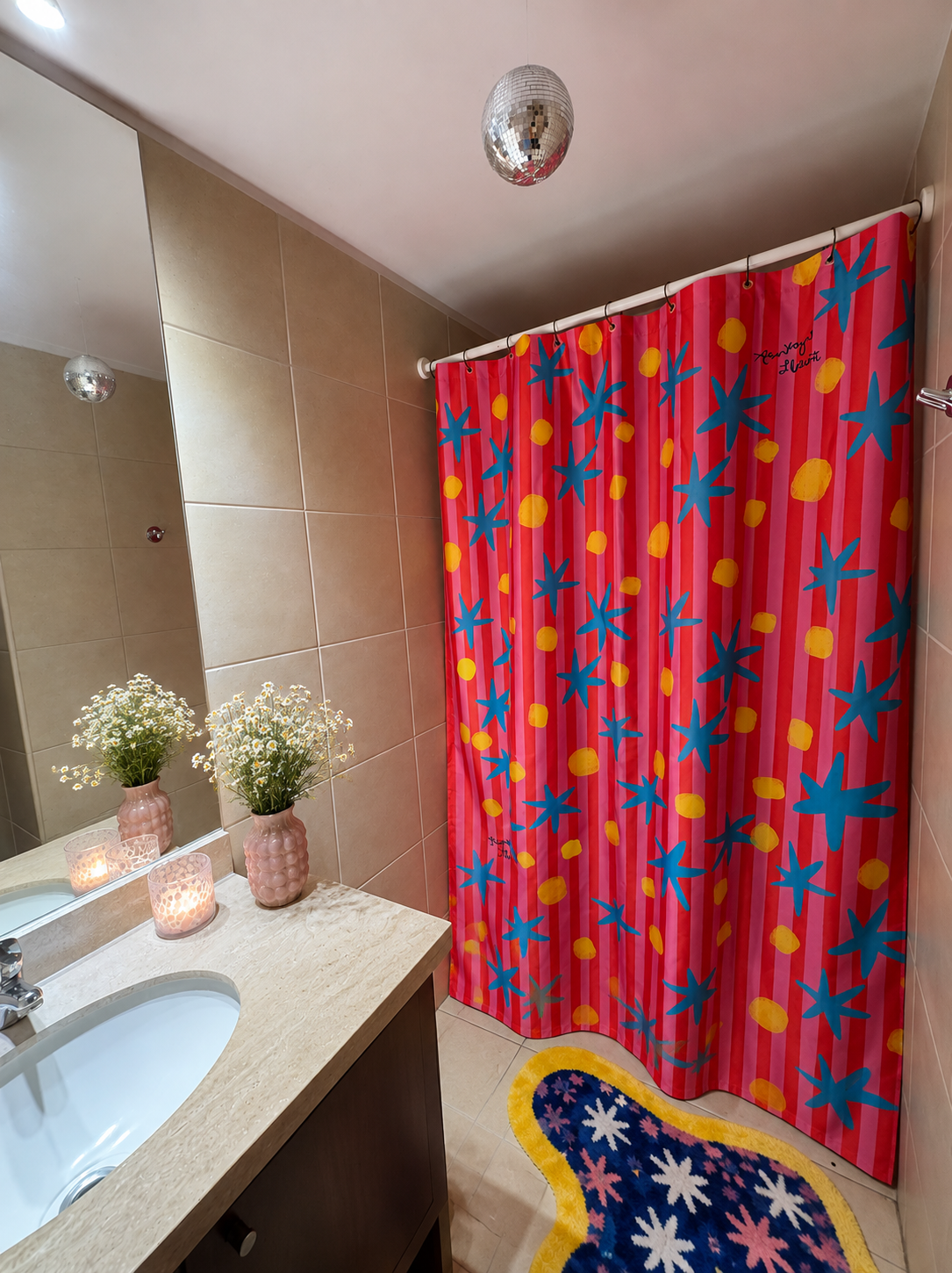 CORTINA DE BAÑO LUCKY STAR