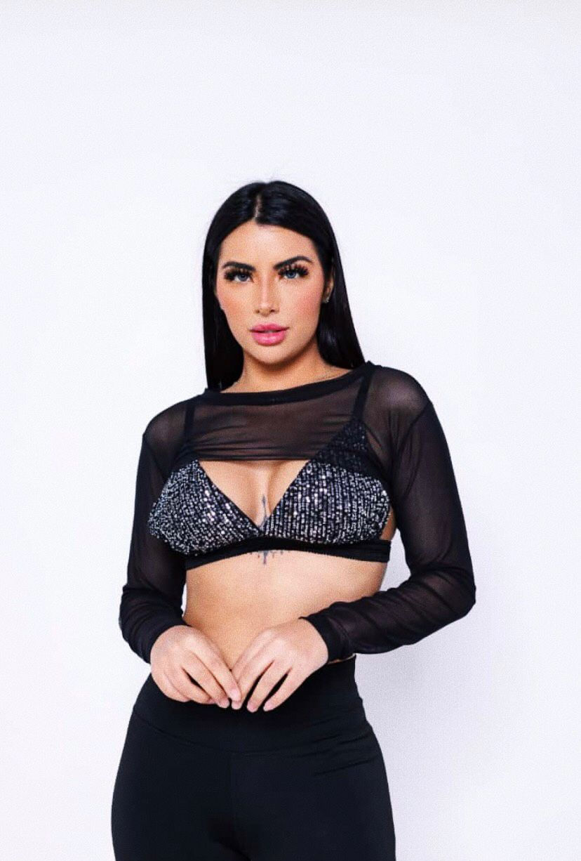 Miniatura: top em tule