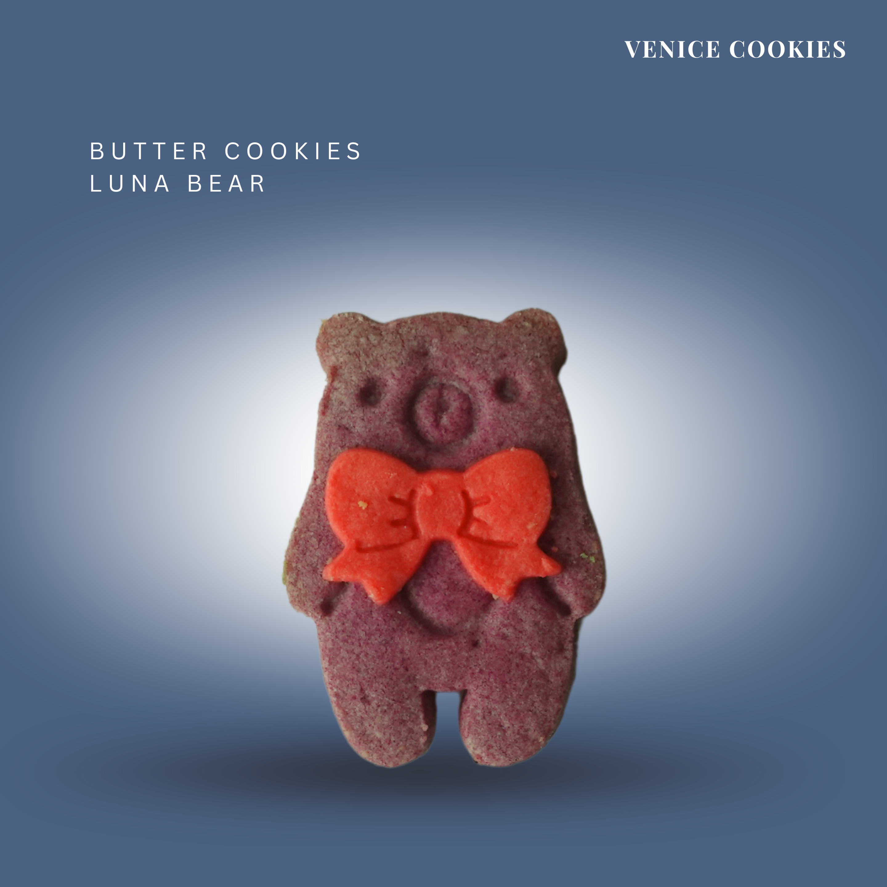 Luna Violet Bear Butter Cookies