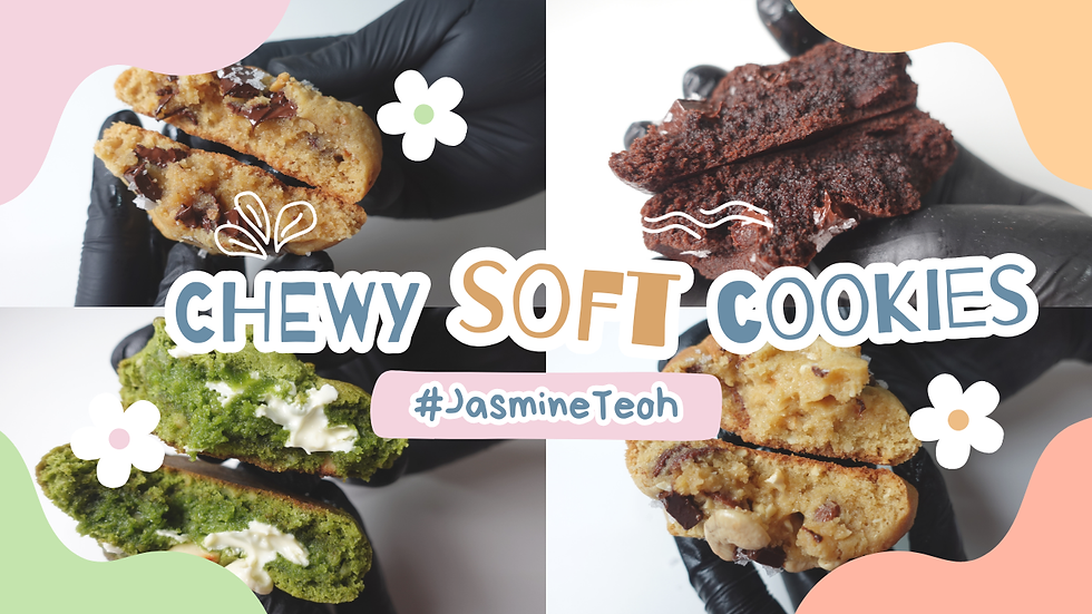 The inside view of soft cookies