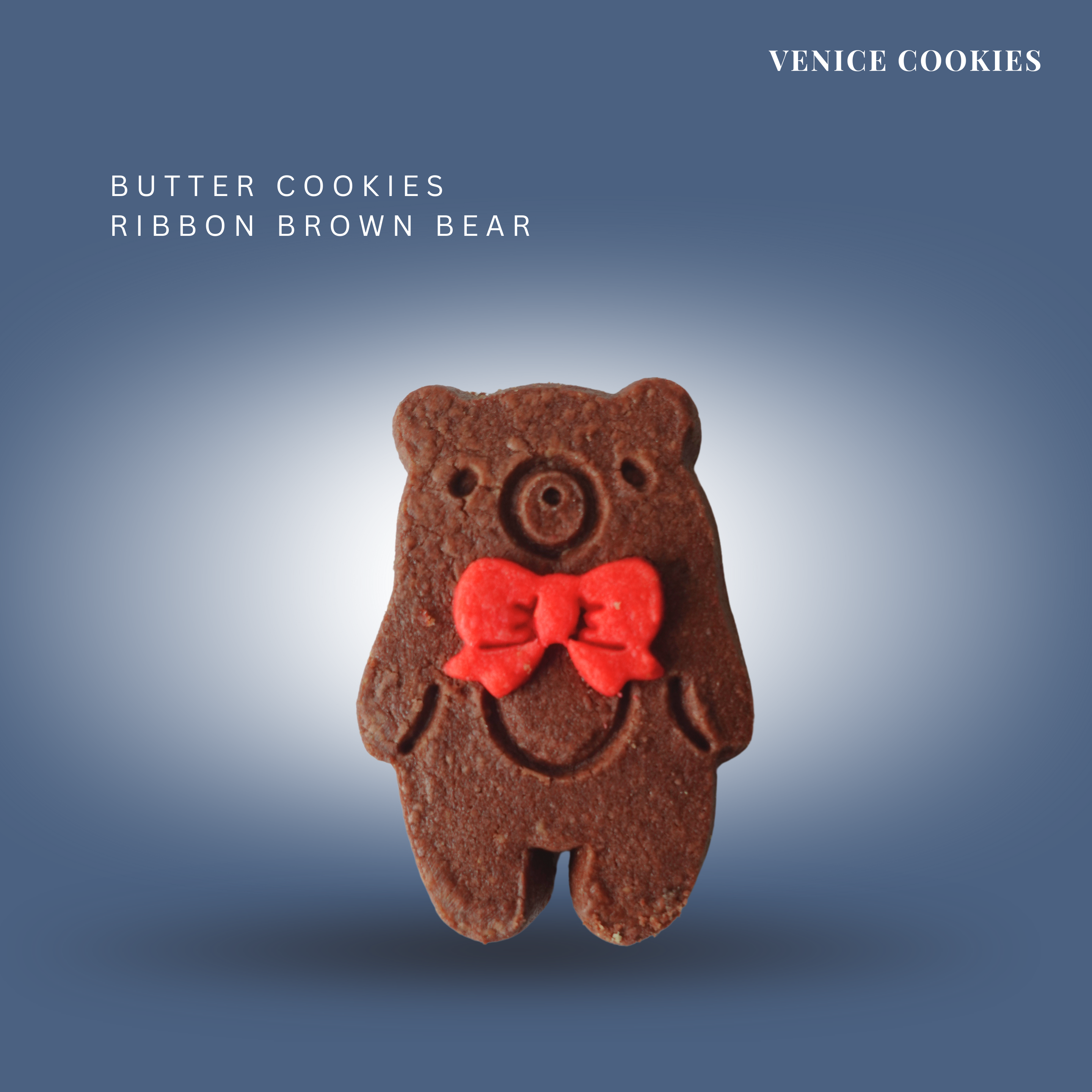Ribbon Brown Bear Butter Cookies