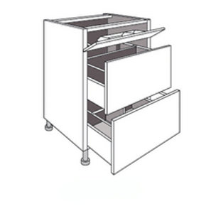 MEUBLE CUISINE SOUS ÉVIER AVEC 1 FAUX TIROIR | e-menuiserie