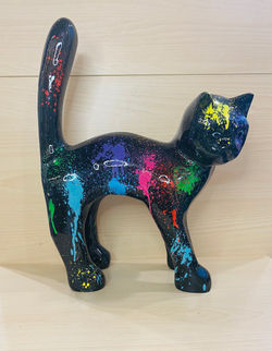 Chat Splash Noir H.46cm - 99.90€