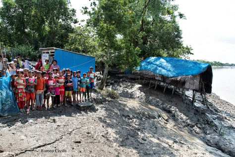 Delta del Gange a Bani Santa vicino alla foresta denominata le Sundarbans