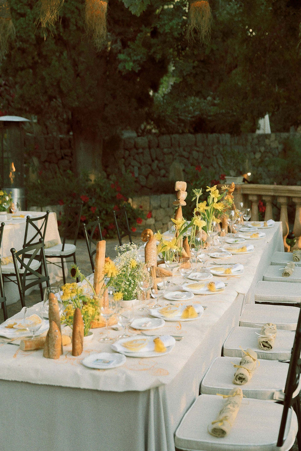 Wedding reception table details and floral design photographed in Ontario