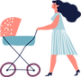 ベビーカーとママ