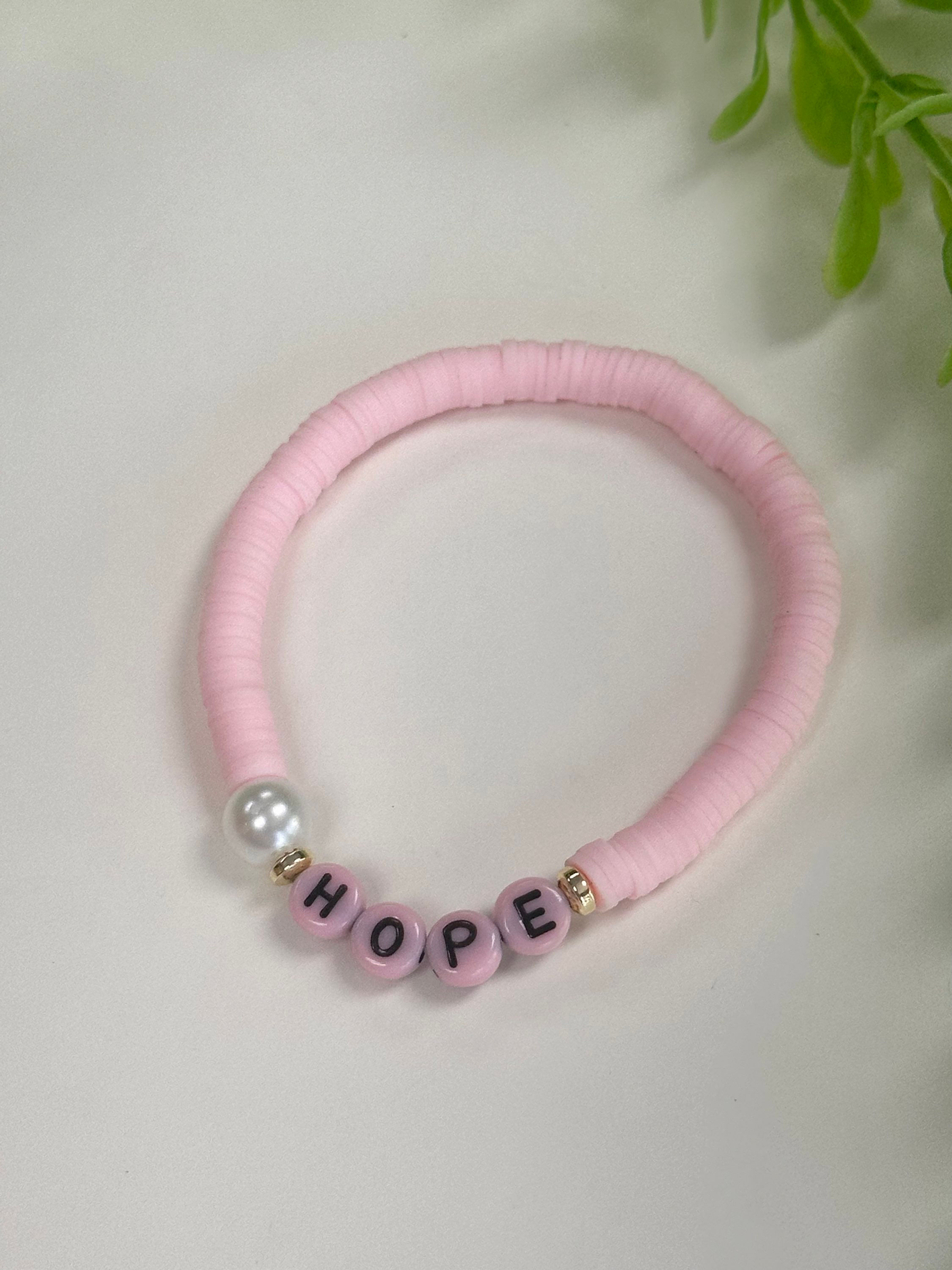 Light pink HOPE bracelet 